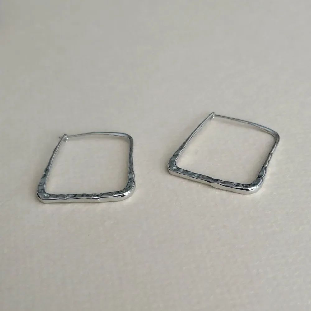 Square Hoop Earrings #2388 - Picture 4 of 5